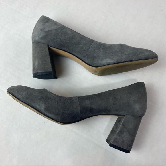 Saks Fifth Avenue Gray Heels with Elegant Pointed Toe - Picture 9 of 9